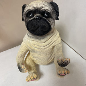 8.5" Sitting Pug Figurine