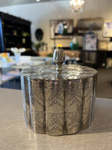 4.5" Vintage Silver Plate Jewelry Box