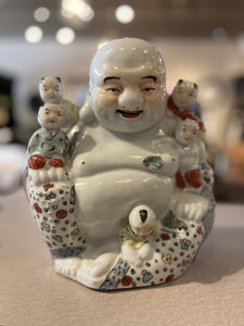 10" Vintage Porcelain Laughing Buddha