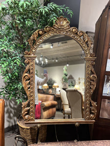 33" x 47" Antique Gold Ornate Mirror