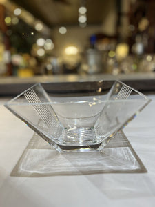 8" Tiffany & Co. Crystal Square Bowl